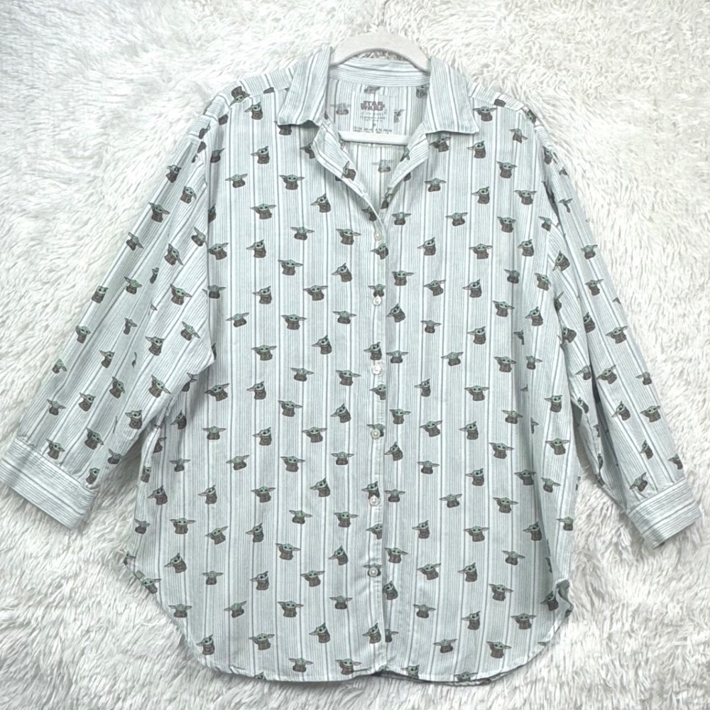 Star Wars Grogu Baby Yoda Sleep Shirt M